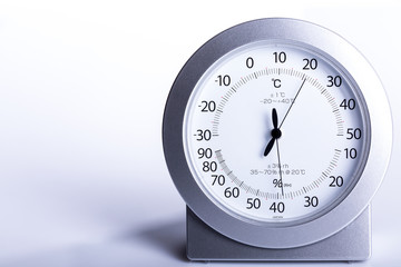Fototapeta premium Hydrometer and Thermometer on white background