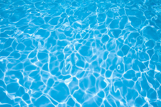 Clean and bright water surface in swimming pool