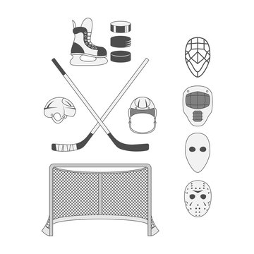 Set of Hockey Elements