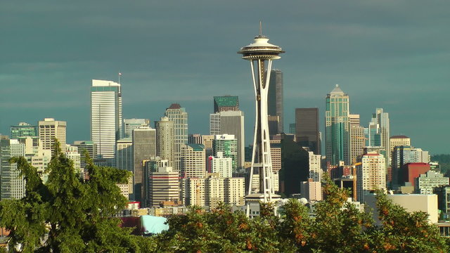 Downtown Seattle cityscape with Space Needle