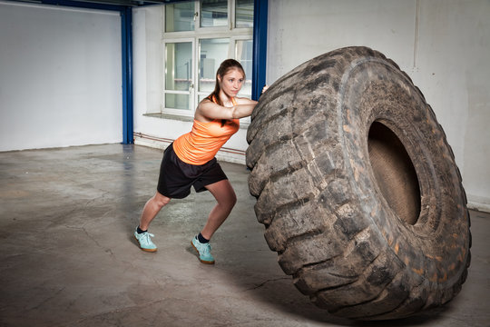  Woman Flipping Tire