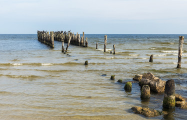 Old broken pier, Baltic Sea