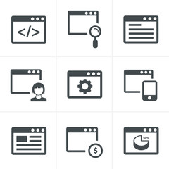 browser icon set