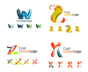 Letter business emblem collection