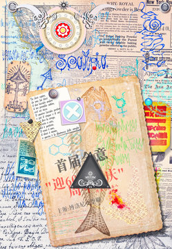 Alchemic and esoteric collage and scrap's series