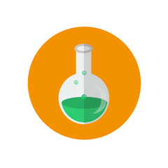 Halloween. Flat design bottle icon.