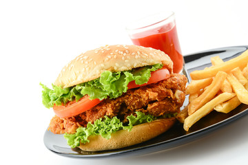 crispy chicken burger