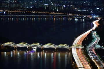 漢江の夜景　韓国・ソウル