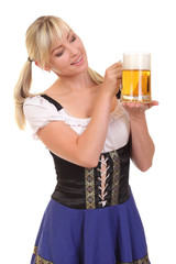 Young and beautiful bavarian girl