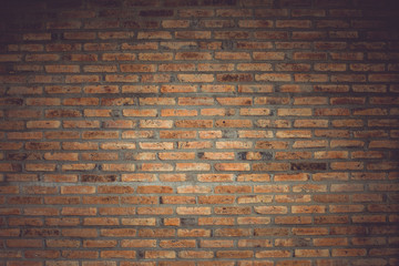 Vintage tone of Old brick wall in a background image