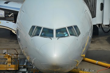 飛行機　コクピット　クローズアップ