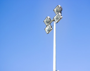 projector lamp in a park in France