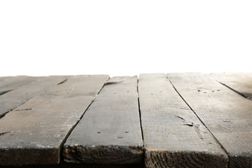 Wooden board on light background