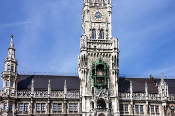 Munchen. New town Hall building, Munich Germany, Marienplatz, cl