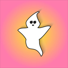 Cute ghost scares in vector for Halloween
