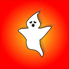 Bored ghost scares in vector for Halloween