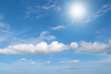 Beautiful blue sky with clouds.