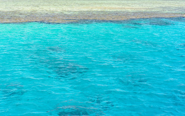 Obraz premium Crystal clear turquoise blue sea water