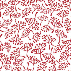 Seamless texture with brunches.