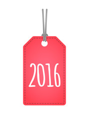 Isolated label icon with a 2016 sign