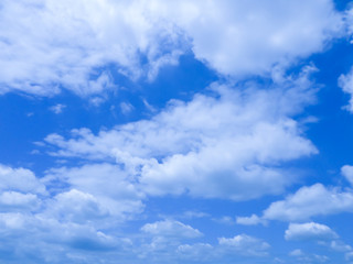 Naklejka na ściany i meble White Cloud in blue sky in the morning