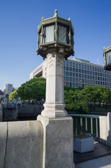 Street lamppost in Osaka Nakanoshima,Japan.