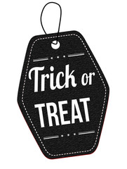 Trick or treat label or price tag
