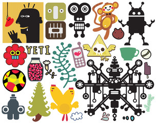 Mix of different vector images.