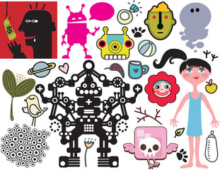 Mix of different vector images. vol.40