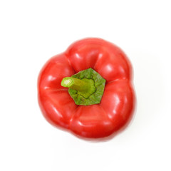 Red pepper over white background (Vegetable)