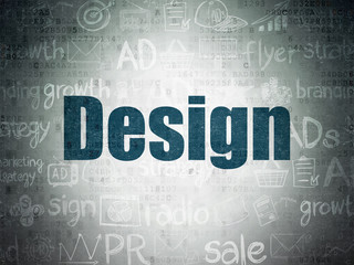 Advertising concept: Design on Digital Paper background