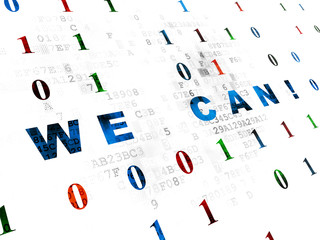 Finance concept: We can! on Digital background