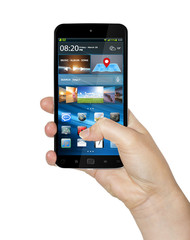 Hand with mobile phone