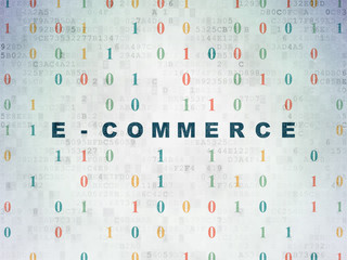 Fototapeta na wymiar Finance concept: E-commerce on Digital Paper background