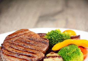 Delicious grilled beef steakes