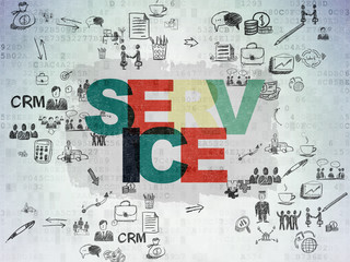 Business concept: Service on Digital Paper background