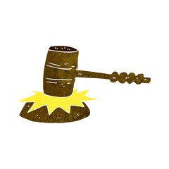 cartoon gavel banging