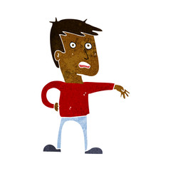 cartoon man making camp gesture