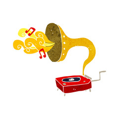 cartoon gramophone