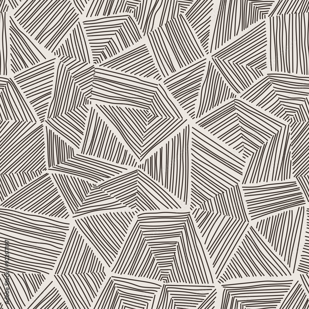 Wall mural Vector seamless pattern of polygonal lines in a network