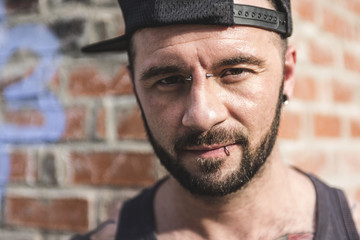 A sexy man with tattoo