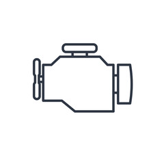 outline icon of engine