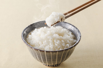 Fototapeta na wymiar 白米のご飯　Japanese rice KOME