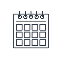 outline icon of calendar