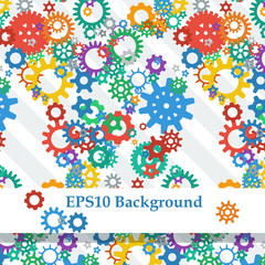 Abstract Background with Colorful Gears