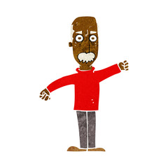 cartoon angry old man