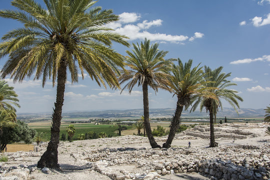 Israel, Ausgrabungsstätte in Megiddo.