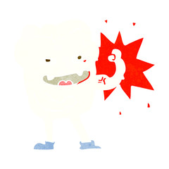 cartoon strong healthy tooth