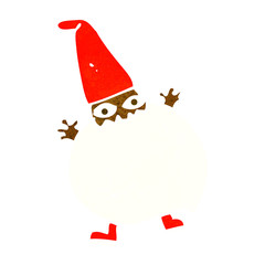 cartoon tiny santa
