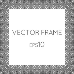 Vector square flower frame for text, images, monograms, photo